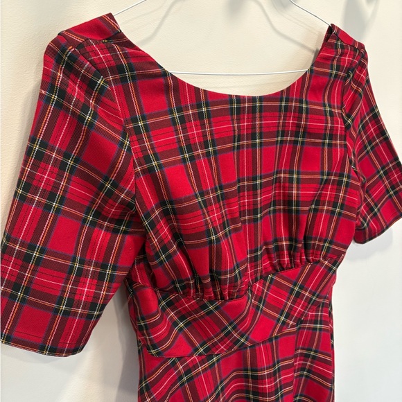 Plaid Red Holiday Dress - Picture 3 of 8